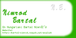 nimrod bartal business card